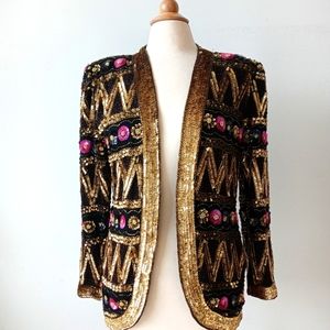 Vintage Couture Sequined Jacket, Small